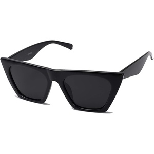 image:imageSOJOS Trendy Square Cateye Polarized Sunglasses Womens Big Frame Shades SJ2115All Black
