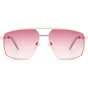 image:imageSOJOS Trendy Square Polarized Aviator Sunglasses for Women Men 80s 90s Retro Vintage Aviators SJ1283Rose GoldGradient Pink