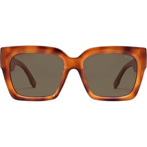 image:imageSOJOS Trendy Square Polarized Sunglasses Womens Retro Vintage Women 90s Sun Glasses SJ2612Brown Tortoise Frame Brown Lens