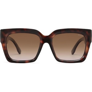 image:imageSOJOS Trendy Square Polarized Sunglasses Womens Retro Vintage Women 90s Sun Glasses SJ2612Tortoise Frame Brown Grading Lens