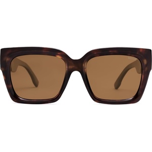 image:imageSOJOS Trendy Square Polarized Sunglasses Womens Retro Vintage Women 90s Sun Glasses SJ2612Tortoise Frame Brown Lens