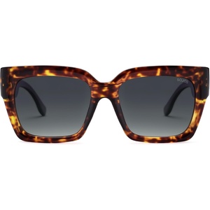 image:imageSOJOS Trendy Square Polarized Sunglasses Womens Retro Vintage Women 90s Sun Glasses SJ2612Tortoise Frame Grey Grading Lens