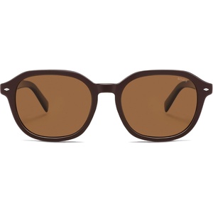 image:imageSOJOS Trendy Square Polarized Sunglasses for Women Men Retro Vintage UV Protection Womens Mens Sun Glasses SJ2624Dark BrownBrown