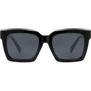 image:imageSOJOS Trendy Square Polarized Sunglasses for Womens MensRetro Plastic Frame Shades Designer Inspired Sun Glasses SJ2306Black