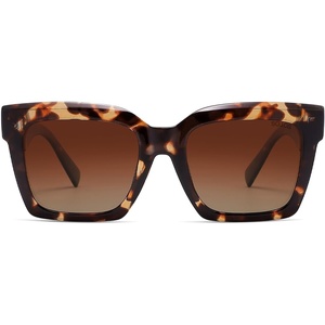 image:imageSOJOS Trendy Square Polarized Sunglasses for Womens MensRetro Plastic Frame Shades Designer Inspired Sun Glasses SJ2306Tortoise