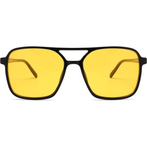 image:imageSOJOS Trendy Vintage Aviator Square Sunglasses For Womens Mens Retro 70s UV400 Women Sun Glasses SJ2327BlackYellow