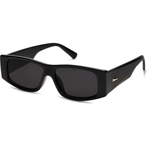 image:imageSOJOS Trendy Y2K Rectangle Polarized Sunglasses for Women Men Fashion Designer Rave Sunglasses SJ2228BlackGrey