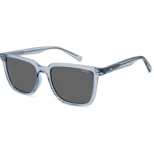 image:imageSOJOS Unisex Rectangle Polarized Sunglasses TR90 Square Frame UV400 Protection Lightweight Flexible for Men and WomenBlueGrey