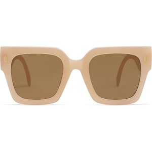 image:imageSOJOS Vintage Oversized Square Sunglasses for WomenRetro Womens Luxury Big Large Sun Glasses UV400 SJ2194Cream FrameBrown Lens