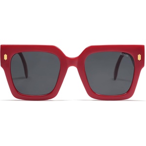 image:imageSOJOS Vintage Oversized Square Sunglasses for WomenRetro Womens Luxury Big Large Sun Glasses UV400 SJ2194Red FrameGrey Lens