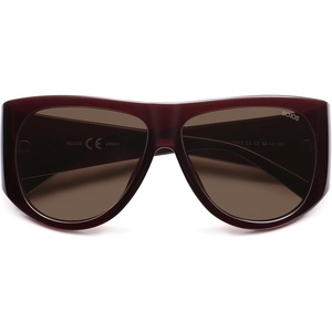 image:imageSOJOS Vintage Retro Oversized Big Aviator Polarized Sunglasses Womens Men SJ2615Brown Frame Brown Lens