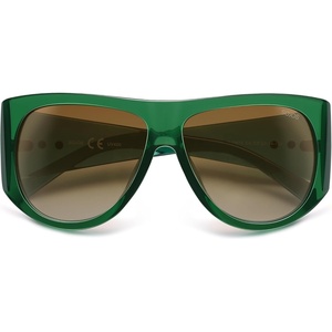 image:imageSOJOS Vintage Retro Oversized Big Aviator Polarized Sunglasses Womens Men SJ2615Green Frame Brown Grading Lens