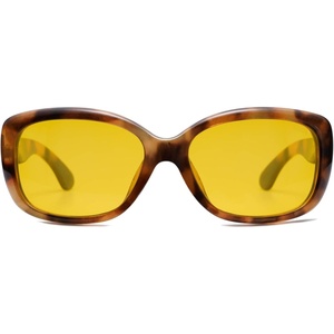 image:imageSOJOS Vintage Square Sunglasses for Women Polarized UV Protection Havana Frame SJ2111Brown TortoiseNight Vision