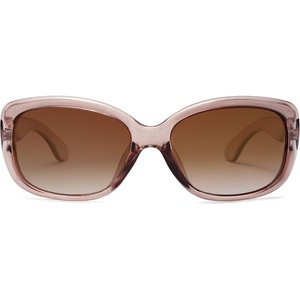 image:imageSOJOS Vintage Square Sunglasses for Women Polarized UV Protection Havana Frame SJ2111Transparent BrownGradient Brown