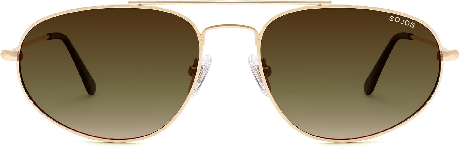 image:imageSOJOS Metal Frame Aviator Sunglasses for Men amp Women Ultra Lightweight Vintage Oversized 90s Shades SJ1278GoldGreen