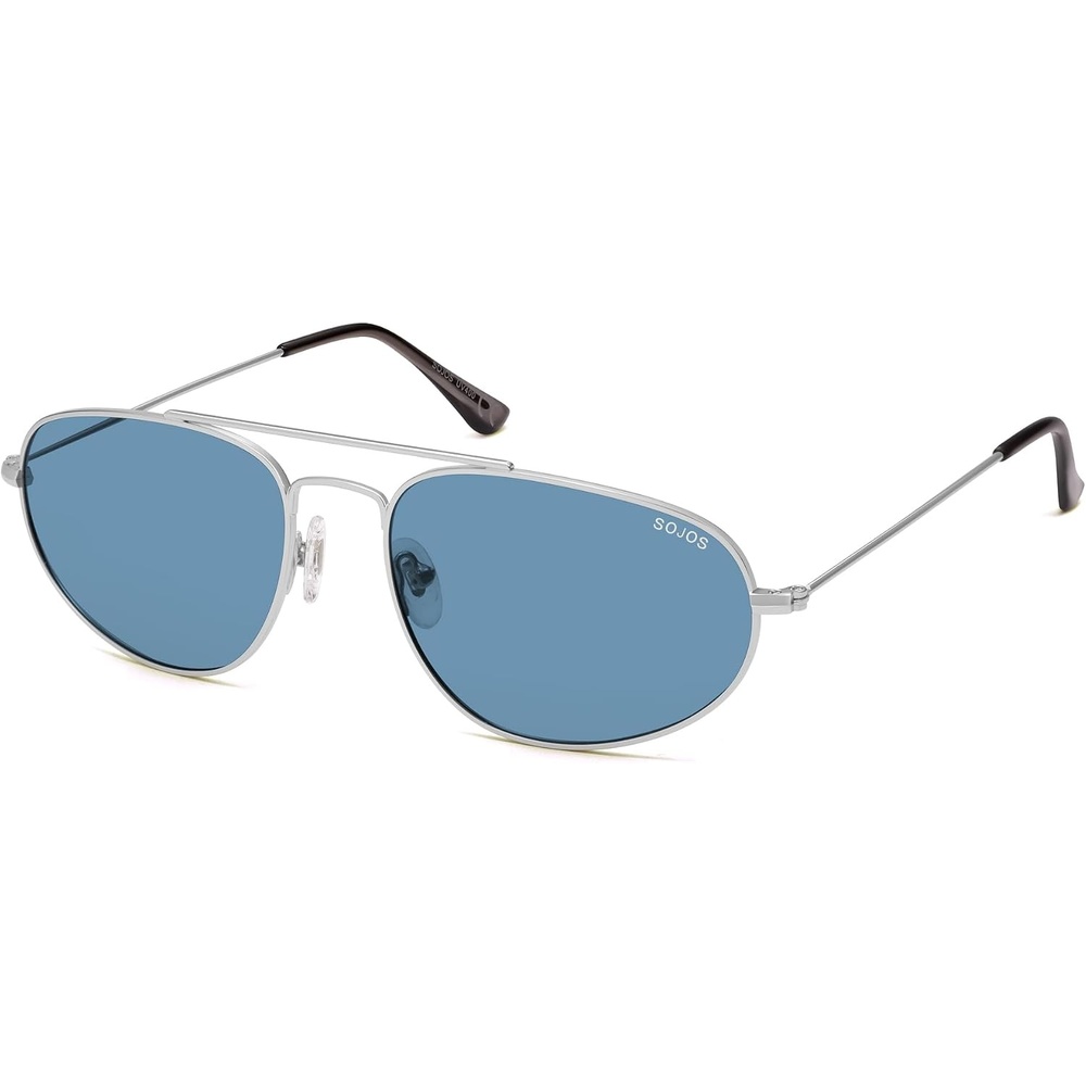 image:imageSOJOS Metal Frame Aviator Sunglasses for Men amp Women Ultra Lightweight Vintage Oversized 90s Shades SJ1278SilverBlue