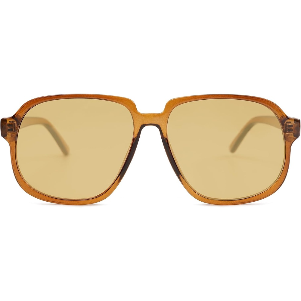 image:imageSOJOS Retro Vintage Square Polarized Sunglasses for Women Men 70s 80s Oversized Shades SJ2272BrownBrown