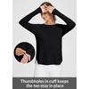 image:imageBALEAF Womens Sun Shirts UPF 50 Long Sleeve Hiking Tops Lightweight Quick Dry UV Protection Outdoor Clothing01black