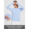 image:imageBALEAF Womens Sun Shirts UPF 50 Long Sleeve Hiking Tops Lightweight Quick Dry UV Protection Outdoor Clothing01light Blue