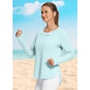image:imageBALEAF Womens Sun Shirts UPF 50 Long Sleeve Hiking Tops Lightweight Quick Dry UV Protection Outdoor Clothing01light Green
