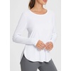 image:imageBALEAF Womens Sun Shirts UPF 50 Long Sleeve Hiking Tops Lightweight Quick Dry UV Protection Outdoor Clothing01white