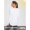 image:imageBALEAF Womens Sun Shirts UPF 50 Long Sleeve Hiking Tops Lightweight Quick Dry UV Protection Outdoor Clothing01white