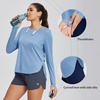 image:imageBALEAF Womens Sun Shirts UPF 50 Long Sleeve Hiking Tops Lightweight Quick Dry UV Protection Outdoor Clothing02cationic Blue