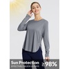 image:imageBALEAF Womens Sun Shirts UPF 50 Long Sleeve Hiking Tops Lightweight Quick Dry UV Protection Outdoor Clothing02cationic Grey