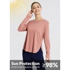image:imageBALEAF Womens Sun Shirts UPF 50 Long Sleeve Hiking Tops Lightweight Quick Dry UV Protection Outdoor Clothing02cationic Rose Dawn
