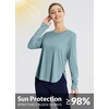 image:imageBALEAF Womens Sun Shirts UPF 50 Long Sleeve Hiking Tops Lightweight Quick Dry UV Protection Outdoor Clothing02cationic Stone Blue
