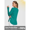 image:imageBALEAF Womens Sun Shirts UPF 50 Long Sleeve Hiking Tops Lightweight Quick Dry UV Protection Outdoor ClothingGreen