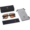 image:imageSOJOS Aviator Sunglasses for Women amp Men Retro Double Bridge Trendy lightweight 90s Shades SJ2247Black Brown