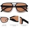 image:imageSOJOS Aviator Sunglasses for Women amp Men Retro Double Bridge Trendy lightweight 90s Shades SJ2247Black Brown