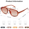 image:imageSOJOS Aviator Sunglasses for Women amp Men Retro Double Bridge Trendy lightweight 90s Shades SJ2247BrownTransparent Brown