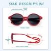 image:imageSOJOS Baby Polarized Sunglasses with Strap Round UV400 Protection Toddler Girls Boys Age 024 Months SK5613ARed