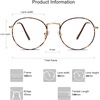 image:imageSOJOS Blue Light Blocking Computer Glasses Round Eyewear Anti Blue Light Lens Preppy Chic SJ5024B0c02 Demi Frame