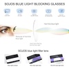 image:imageSOJOS Blue Light Blocking Computer Glasses Round Eyewear Anti Blue Light Lens Preppy Chic SJ5024B0c02 Demi Frame