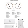 image:imageSOJOS Blue Light Blocking Computer Glasses Round Eyewear Anti Blue Light Lens Preppy Chic SJ5024B0c02 Demi Frame