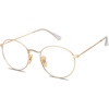 image:imageSOJOS Blue Light Blocking Computer Glasses Round Eyewear Anti Blue Light Lens Preppy Chic SJ5024BC1 Gold Frame