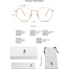 image:imageSOJOS Blue Light Blocking Computer Glasses Round Eyewear Anti Blue Light Lens Preppy Chic SJ5024BC1 Gold Frame