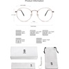 image:imageSOJOS Blue Light Blocking Computer Glasses Round Eyewear Anti Blue Light Lens Preppy Chic SJ5024BC3 Rose Gold Frame