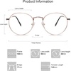 image:imageSOJOS Blue Light Blocking Computer Glasses Round Eyewear Anti Blue Light Lens Preppy Chic SJ5024BC3 Rose Gold Frame
