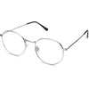 image:imageSOJOS Blue Light Blocking Computer Glasses Round Eyewear Anti Blue Light Lens Preppy Chic SJ5024BC5 Silver Frame
