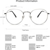 image:imageSOJOS Blue Light Blocking Computer Glasses Round Eyewear Anti Blue Light Lens Preppy Chic SJ5024BC5 Silver Frame