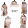 image:imageSOJOS Classic Plaid Tartan Scarf for Women Men Soft Scarves SC316Grey and Yellow Plaid