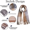 image:imageSOJOS Classic Plaid Tartan Scarf for Women Men Soft Scarves SC316Grey and Yellow Plaid