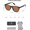 image:imageSOJOS Classic Polarized Sunglasses for Women Men Small UV400 Lenses SJ2076Dark BrownBrown