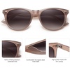 image:imageSOJOS Classic Polarized Sunglasses for Women Men Small UV400 Lenses SJ2076Milky Light Brown