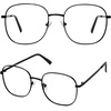 image:imageSOJOS Classic Square Blue Light Blocking Glasses for Women Men Stylish Computer Glasses SJ1137Black