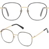 image:imageSOJOS Classic Square Blue Light Blocking Glasses for Women Men Stylish Computer Glasses SJ1137Blackgold